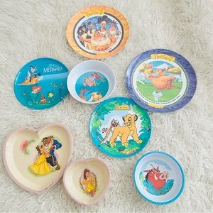 Vintage Disney plates with bowls sets (8)